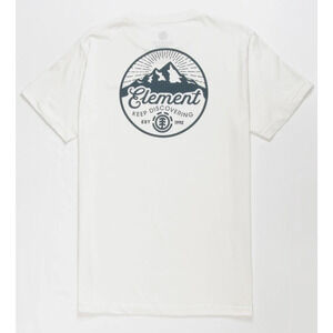 Element Skateboard Men's T-Shirt Mount Badge Short Sleeve Tee in White